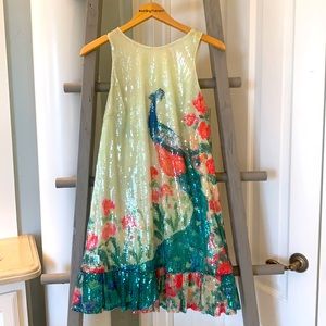 Beautiful woman’s sequence short dress